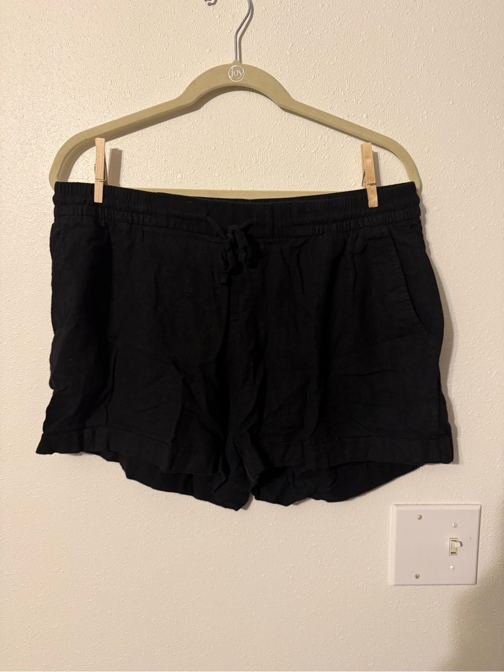 Old Navy Black High-Rise Drawstring Lounge Shorts